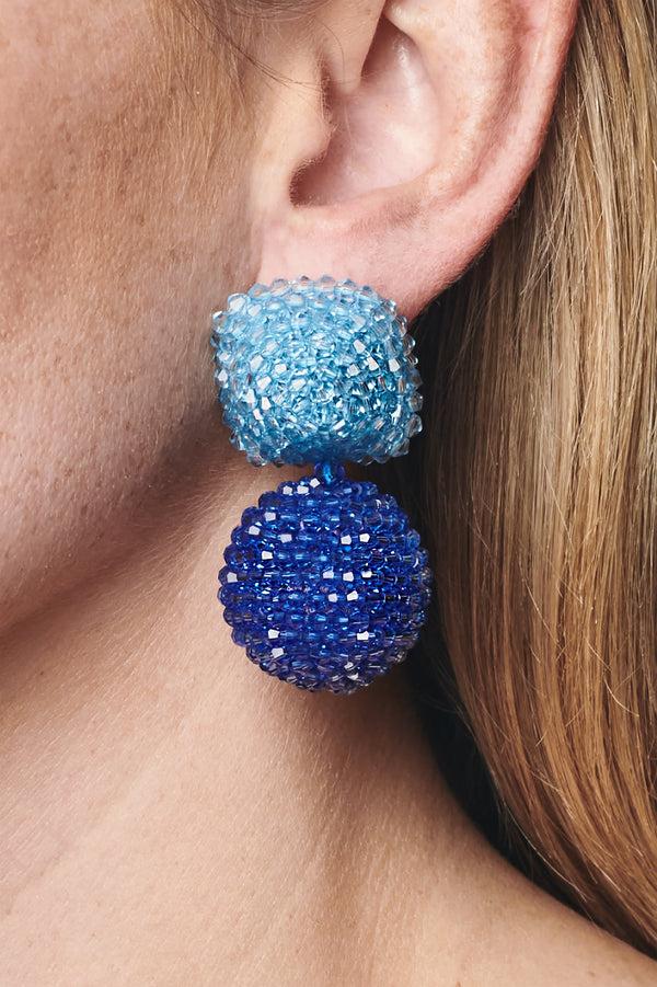 sachin & babi LYDIA EARRINGS - ICE BLUE/NAVY