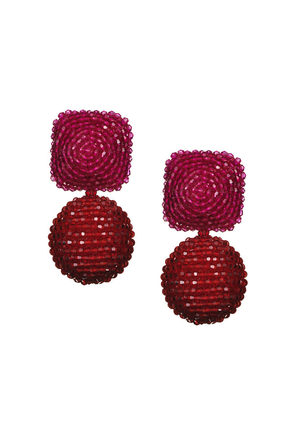 Sachin & Babi LYDIA EARRINGS - RASPBERRY/RUBY