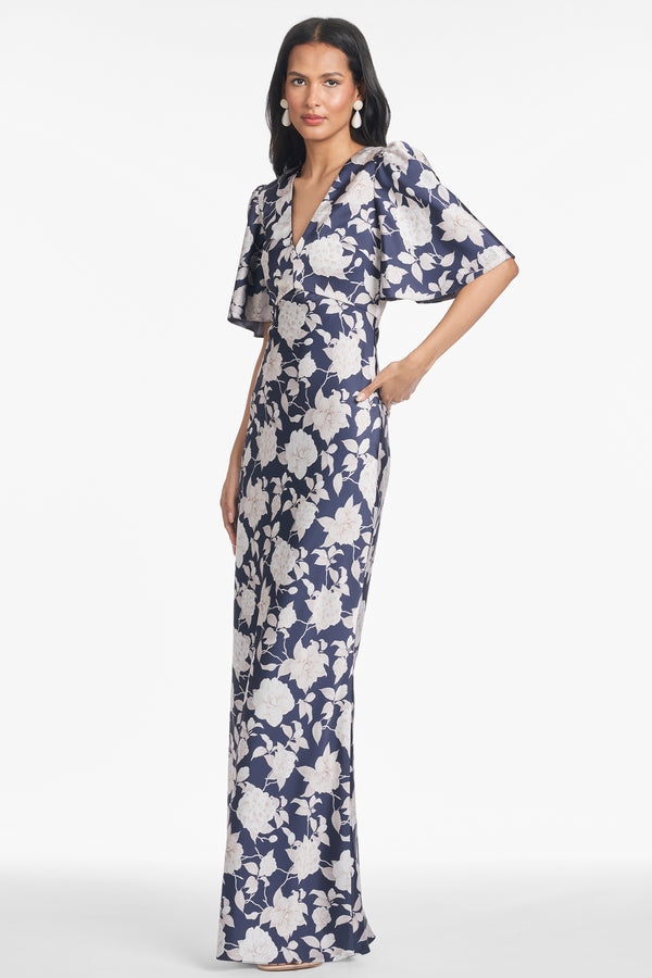 Sachin & Babi MAE GOWN - ALABASTER BEGONIA