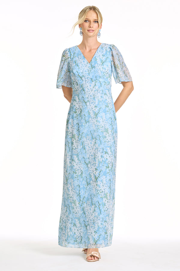 sachin & babi MAE GOWN - SKY SNOW HYACINTH