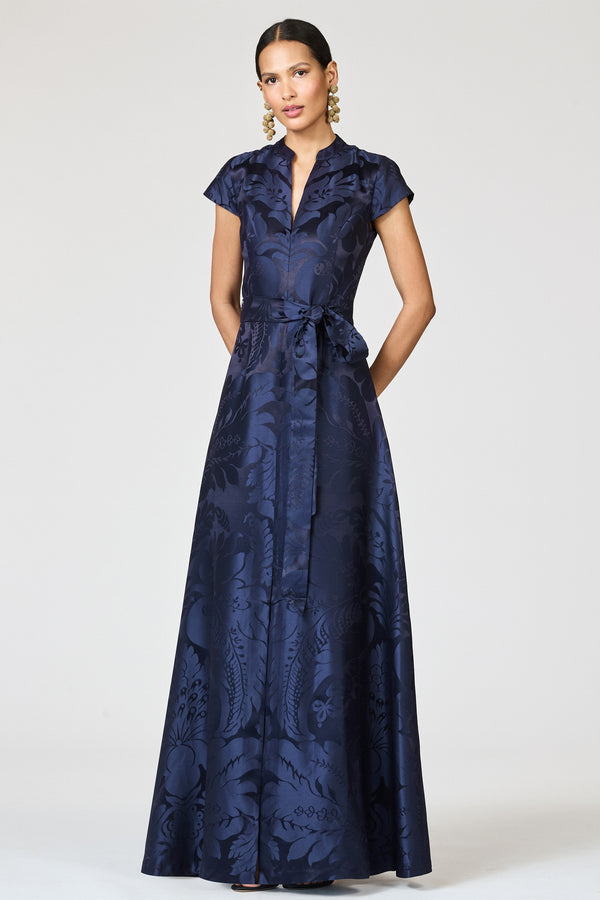 sachin & babi MARA GOWN - DEEP OCEAN