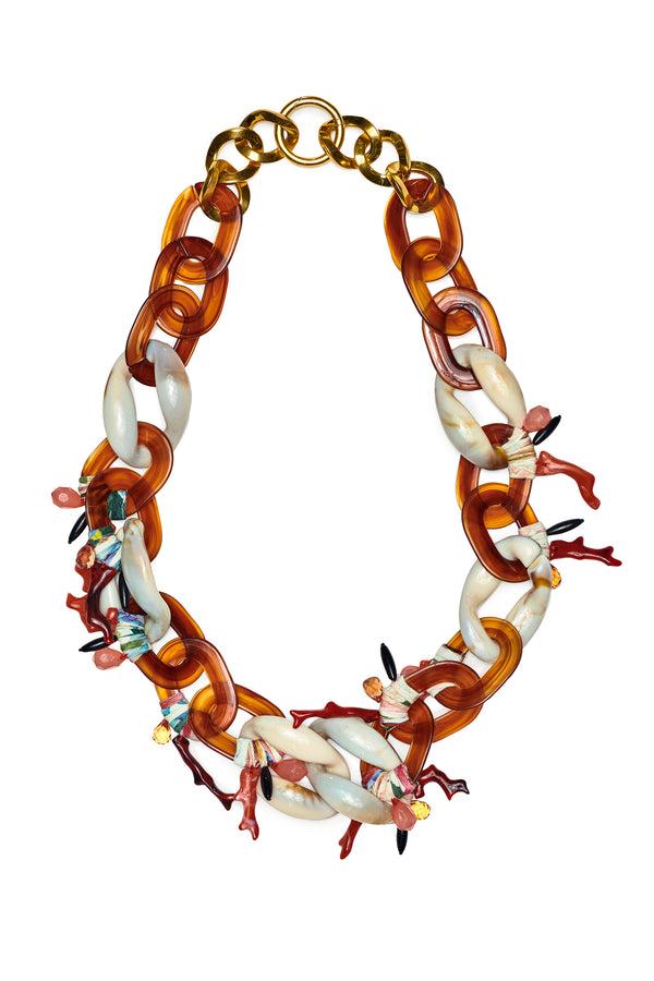 sachin & babi Marilyn Necklace - Bone Multi