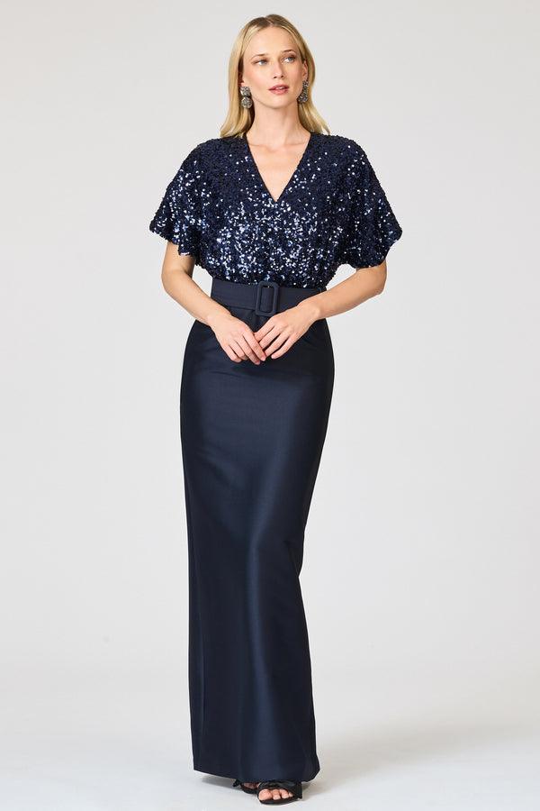 Sachin & Babi MARLENE GOWN - MIDNIGHT