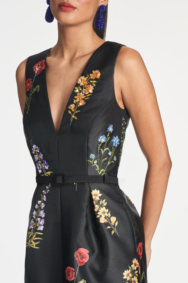 Sachin & Babi Marsden Gown - Noir Bouquet