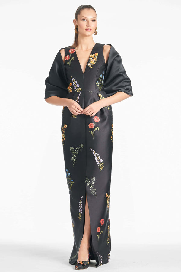 Sachin & Babi Marsden Gown - Noir Bouquet