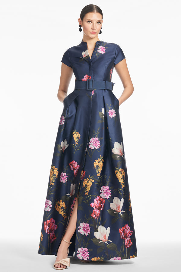 sachin & babi MARTA GOWN - DARK MIDNIGHT GARDEN