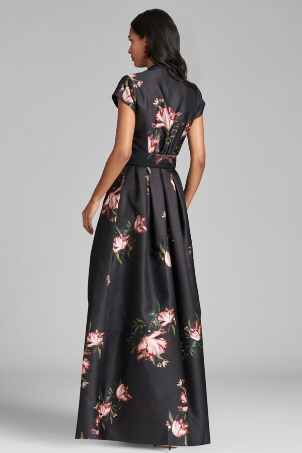 Sachin & Babi Marta Gown - Noir Blossom