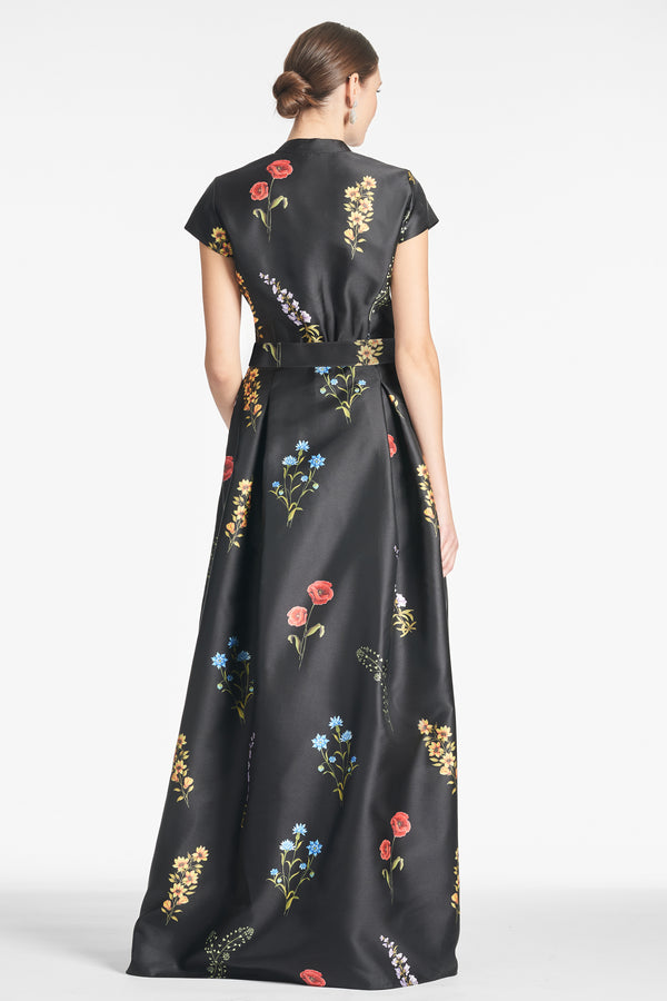 Sachin & Babi Marta Gown - Noir Bouquet