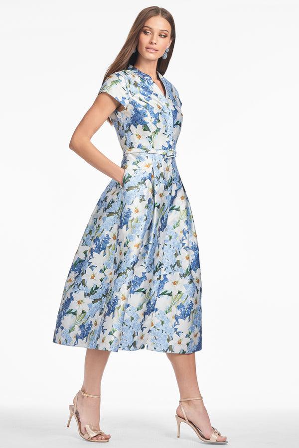 Sachin & Babi MARTINE DRESS - SKY BLUE STAR LILLIES