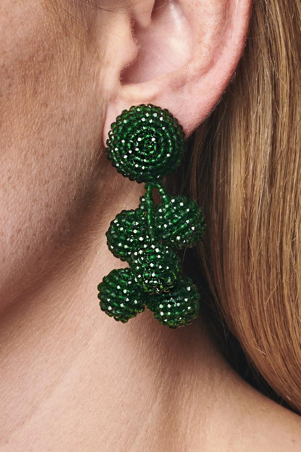 sachin & babi MINI COCONUTS EARRINGS - EMERALD