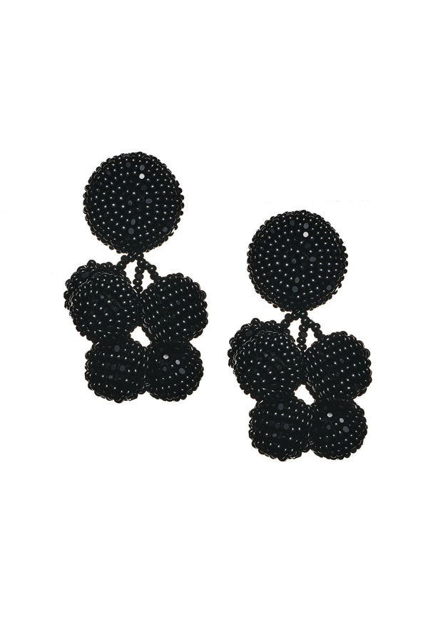 sachin & babi MINI COCONUTS EARRINGS - JET