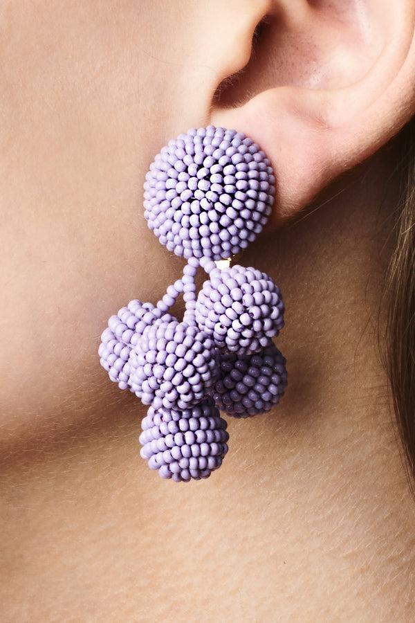sachin & babi MINI COCONUTS EARRINGS - LILAC