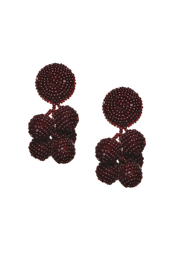 Sachin & Babi MINI COCONUTS EARRINGS - MERLOT