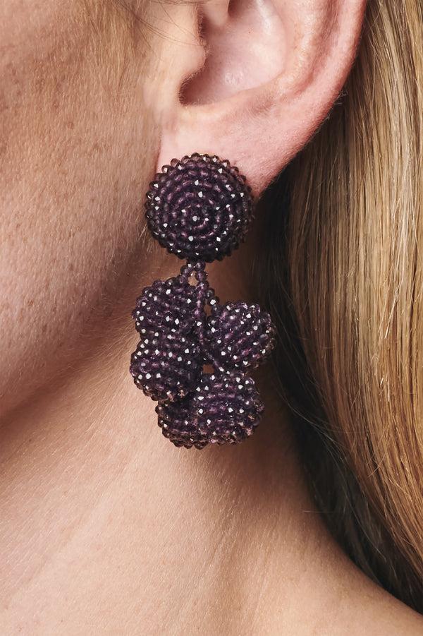 sachin & babi MINI COCONUTS EARRINGS - VIOLET