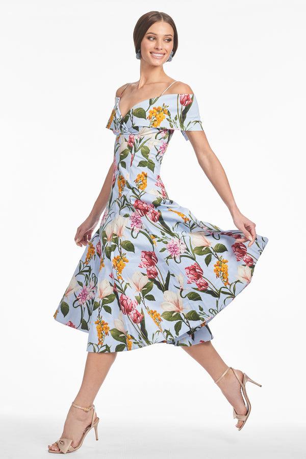 sachin & babi MINNIE DRESS - GLACIAL BLUE BLOSSOMS