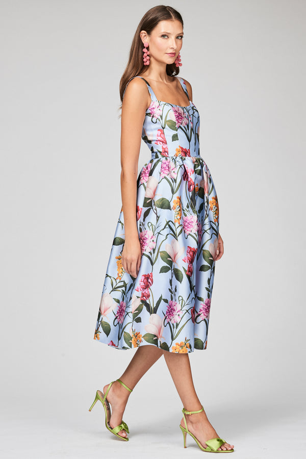 sachin & babi OLENA DRESS - GLACIAL BLUE BLOSSOMS