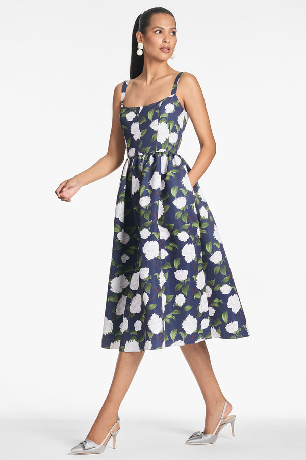 sachin & babi Olena Dress - Navy/Ivory Moonlit Garden