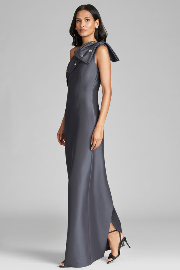 Sachin & Babi Olivia Gown - Charcoal - Final Sale