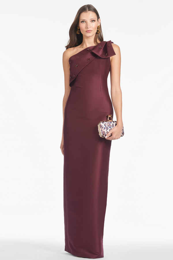 sachin & babi Olivia Gown - Malbec - Final Sale
