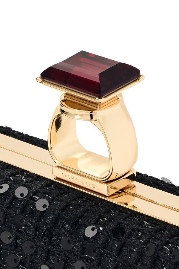 Sachin & Babi ON THE ROCKS CLUTCH - BLACK