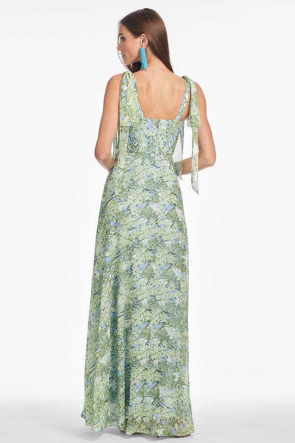 Sachin & Babi PEARL GOWN - PERIDOT BOUQUET