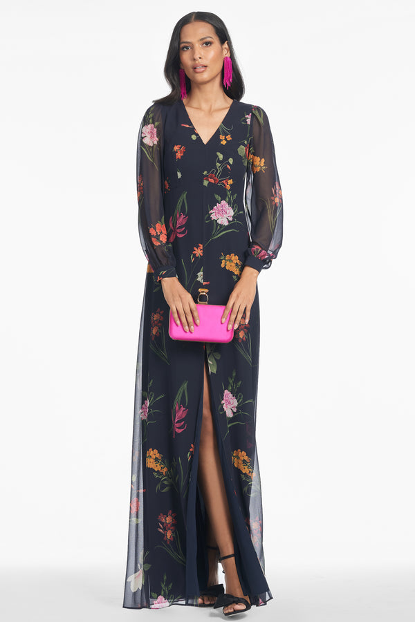 Sachin & Babi PENNY MAXI DRESS - DARK MIDNIGHT BOUQUET