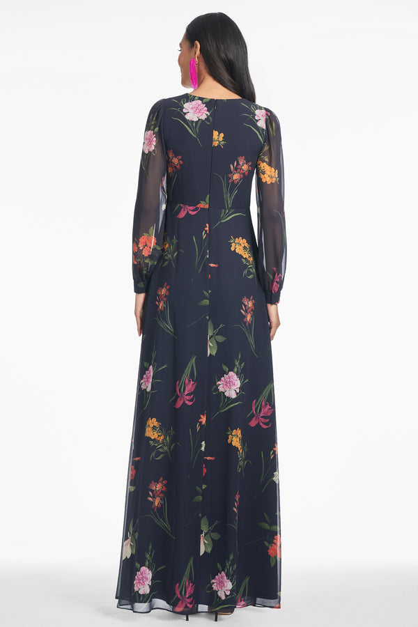 Sachin & Babi PENNY MAXI DRESS - DARK MIDNIGHT BOUQUET