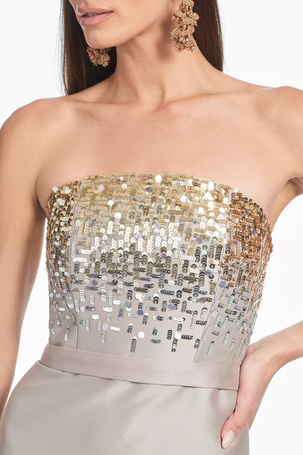 Sachin & Babi PHAEDRA GOWN - PEWTER