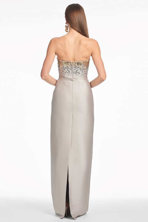 Sachin & Babi PHAEDRA GOWN - PEWTER