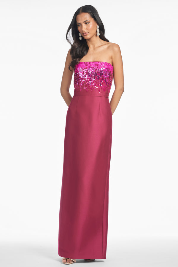 sachin & babi Phaedra Gown - Rhodolite