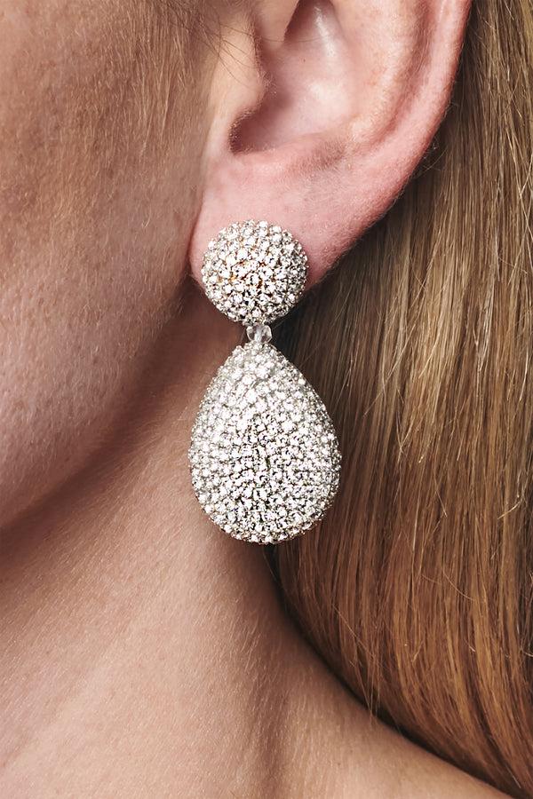 sachin & babi PIA EARRINGS - CLEAR CRYSTALS