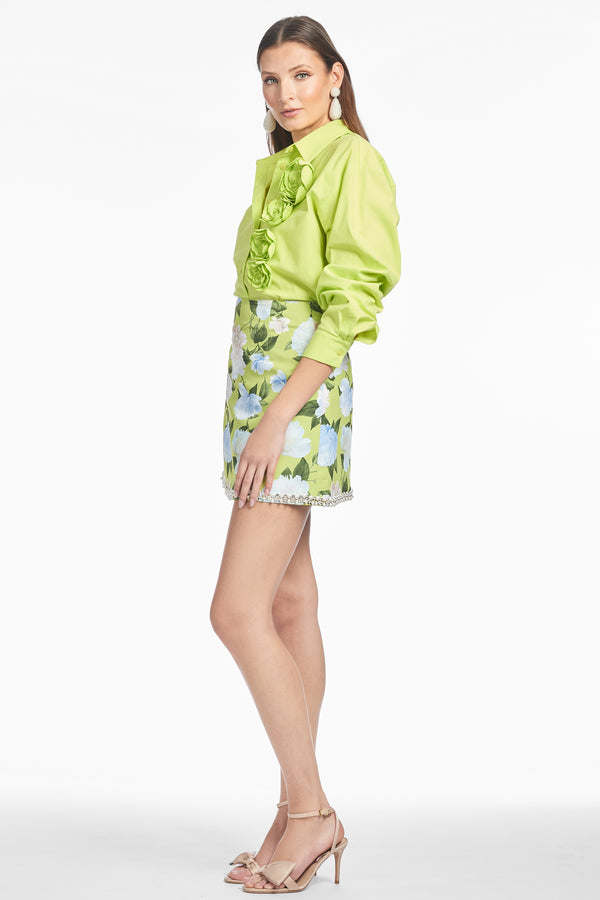 Sachin & Babi PIPER SKIRT - CITRINE PEONIES