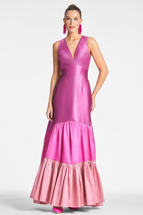 Sachin & Babi Rori Gown - Fuchsia/Multi