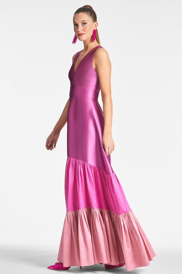 Sachin & Babi Rori Gown - Fuchsia/Multi