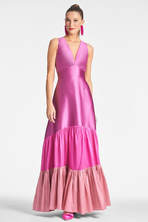 sachin & babi Rori Gown - Fuchsia/Multi