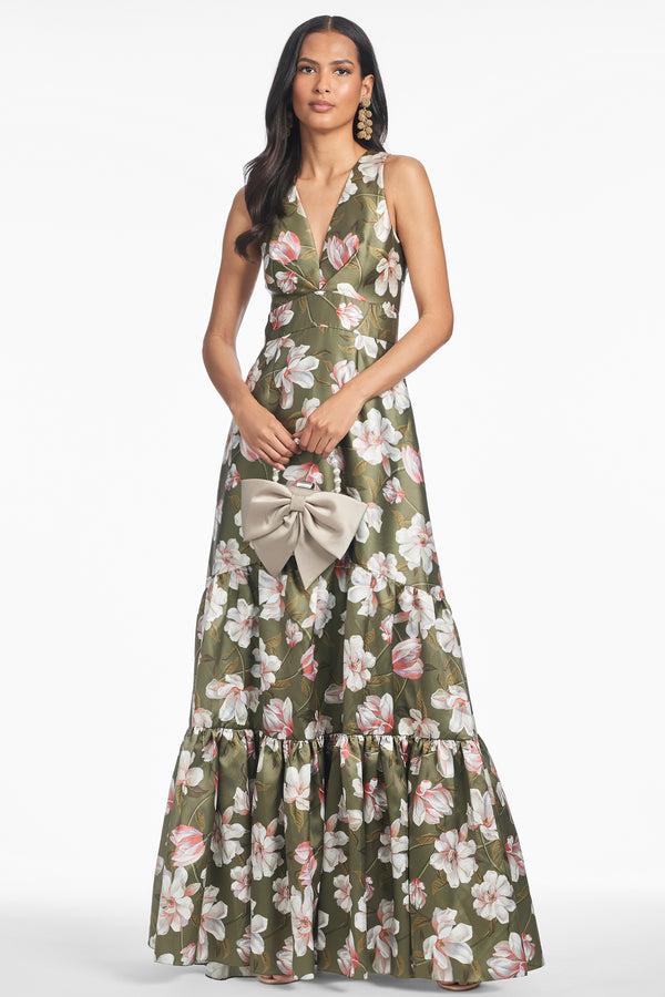 Sachin & Babi Rori Gown - Moss Magnolia