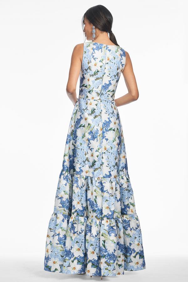 Sachin & Babi RORI GOWN - SKY BLUE STAR LILLIES