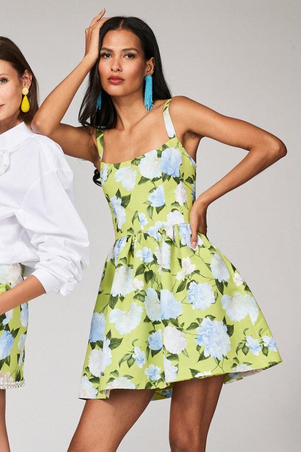 Sachin & Babi SAMIRA DRESS - CITRINE PEONIES