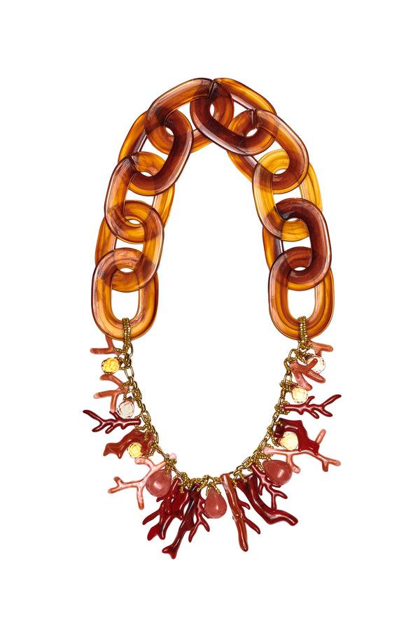 sachin & babi Sandy Necklace - Coral/Amber