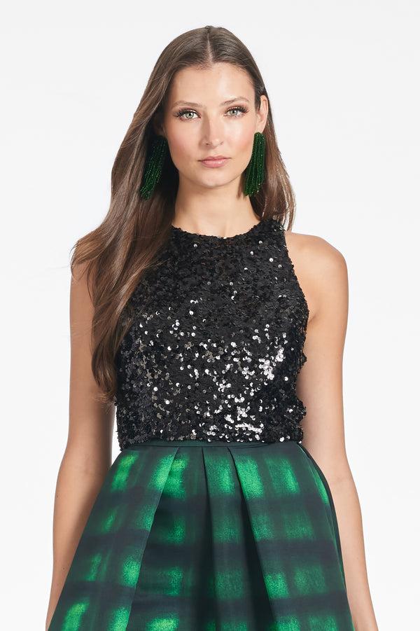 Sachin & Babi Sequin Lexi Top - Black
