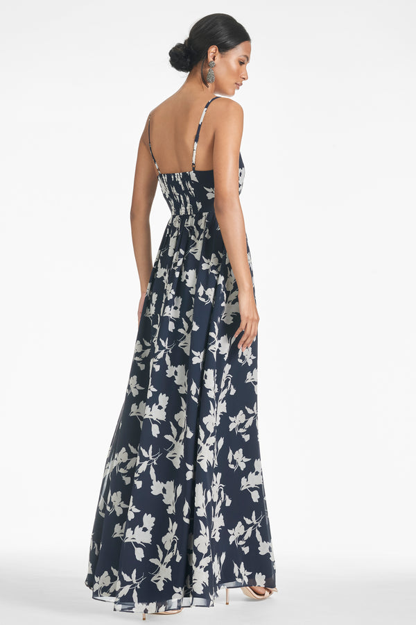Sachin & Babi Sienna Gown - Navy Venetia Petal