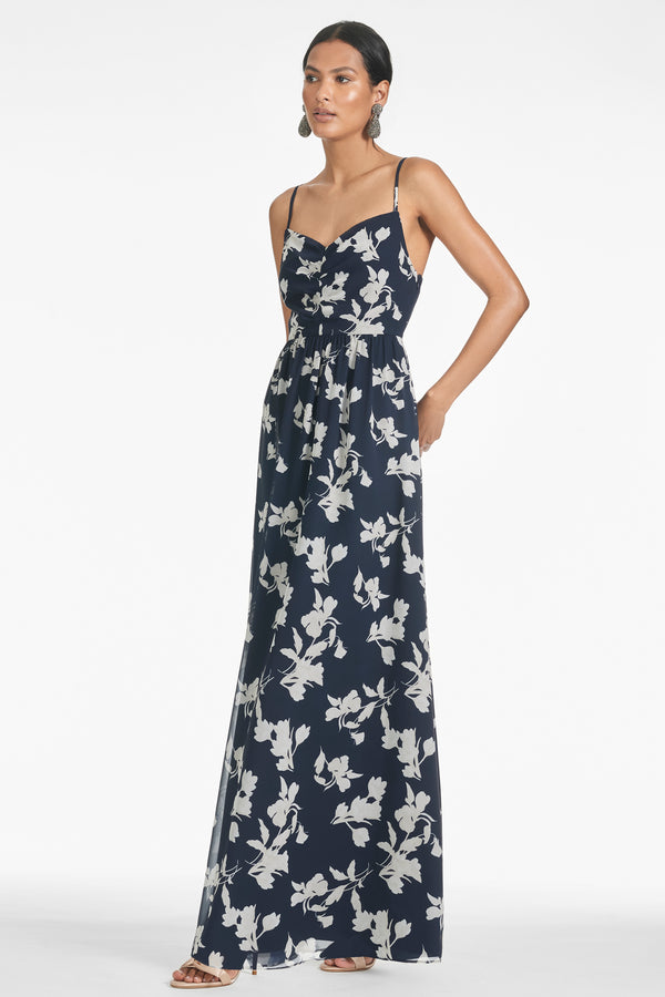 sachin & babi Sienna Gown - Navy Venetia Petal
