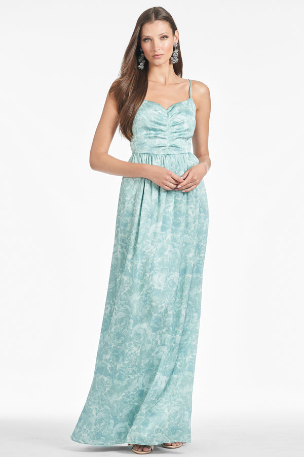 Sachin & Babi Sienna Gown - Sage Painted Floral