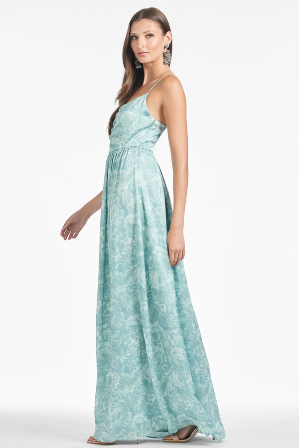 Sachin & Babi Sienna Gown - Sage Painted Floral