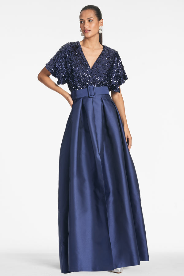 sachin & babi Simone Gown - Night Sky