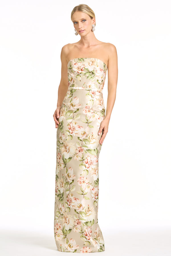 Sachin & Babi SOPHIA GOWN - PEWTER CAMELLIA