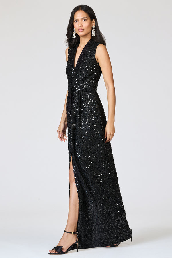 Sachin & Babi SYLVAIN GOWN - BLACK