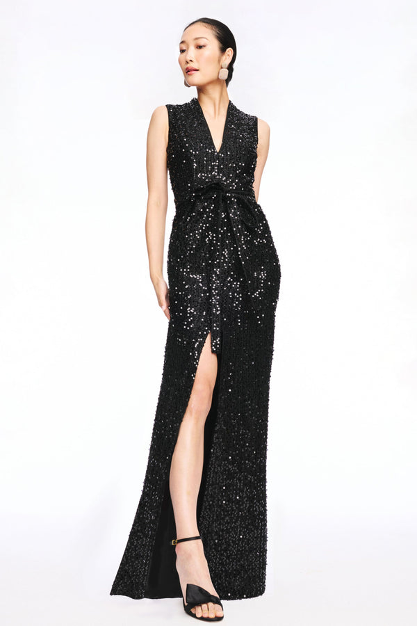 sachin & babi SYLVAIN GOWN - BLACK