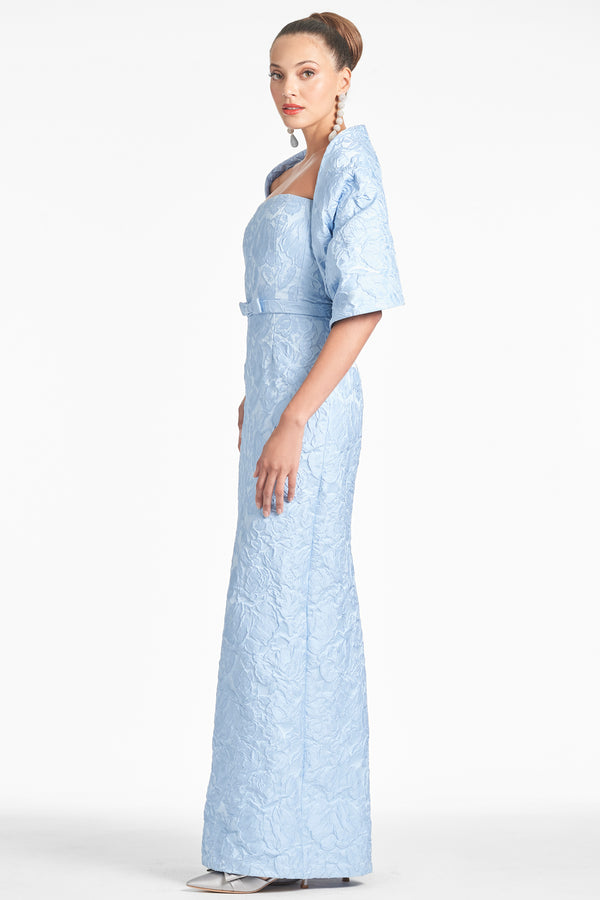 Sachin & Babi THE HUG SHAWL - ICE BLUE JACQUARD CLOQUE