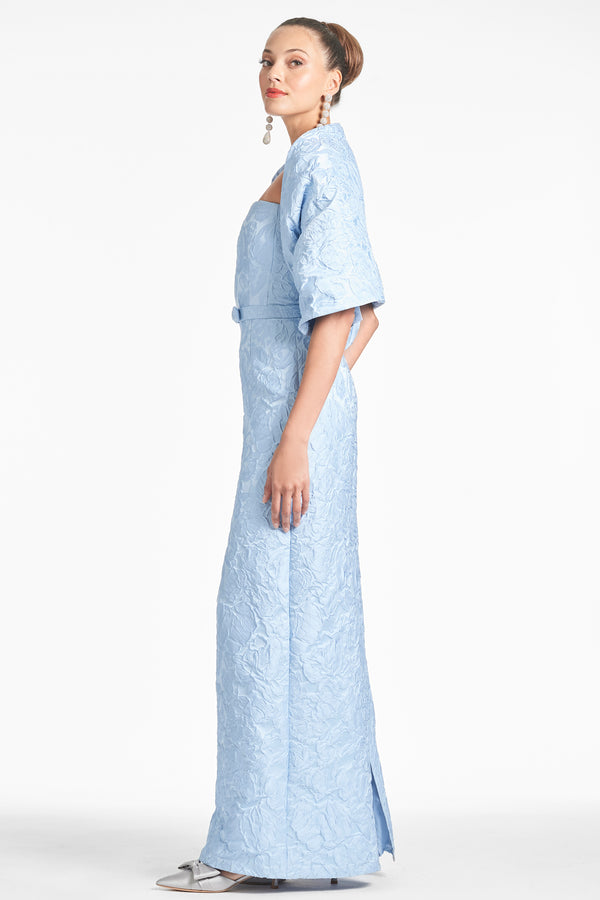 Sachin & Babi THE HUG SHAWL - ICE BLUE JACQUARD CLOQUE